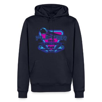 Flipper sind Rudeltiere Pinball | Farben änderbar - Männer Premium Bio Hoodie - Navy - Vorne - Nico (187cm)