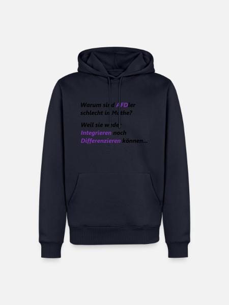 AFDler sind schlechte Mathematiker. - Männer Premium Bio Hoodie - Navy
