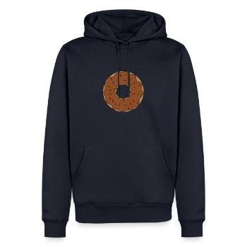 donut - Men’s Premium Organic Hoodie - navy - Front - Nico (187cm)
