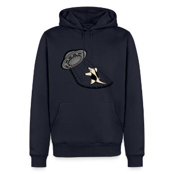 Tamandua Little anteater against UFO - Men’s Premium Organic Hoodie - navy - Front - Nico (187cm)