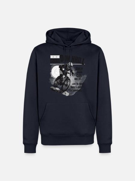 GHB Fahrrad downhill Mountain Bike 03092017 6 - Männer Premium Bio Hoodie - Navy