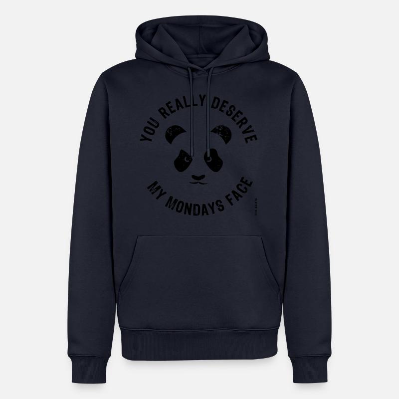Mondays Face - Männer Premium Bio Hoodie - Navy