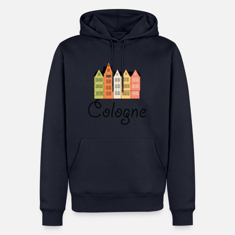 Süßes Köln Logo Geschenk Idee - Männer Premium Bio Hoodie - Navy