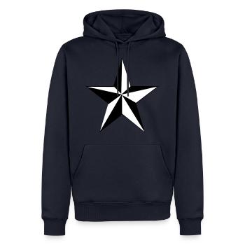 stern Sterne - Männer Premium Bio Hoodie - Navy - Vorne - Nico (187cm)