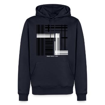Abstraction - Sweat à capuche Premium bio Homme - bleu marine - Devant - Nico (187cm)