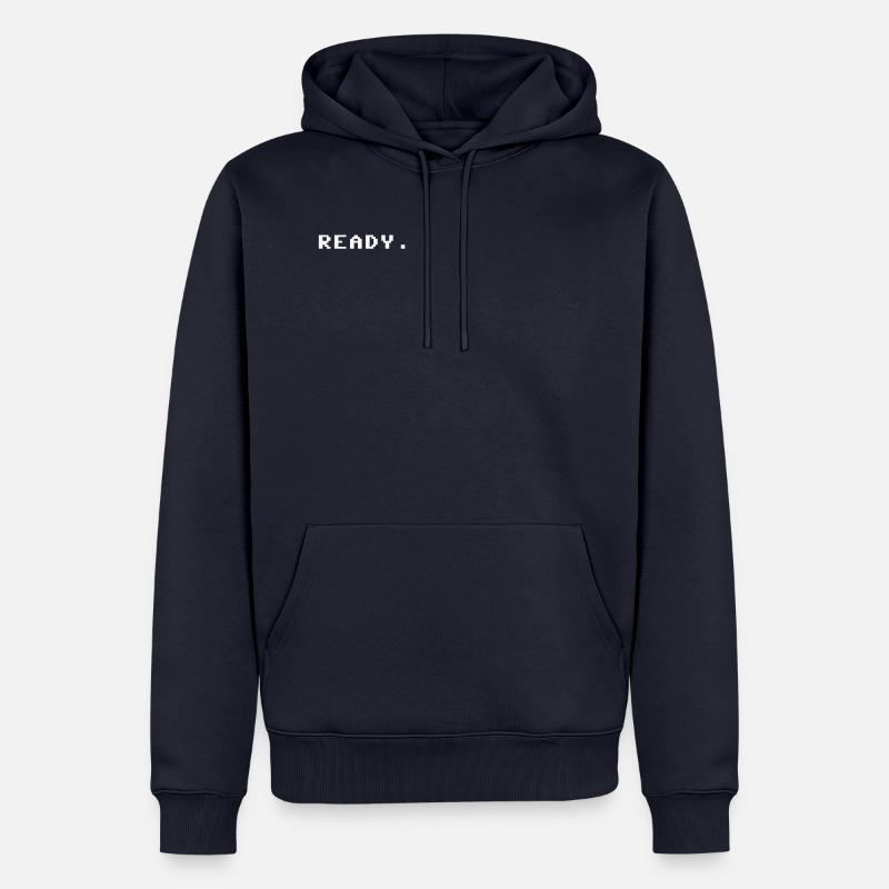 READY - Sweat à capuche Premium bio Homme - bleu marine