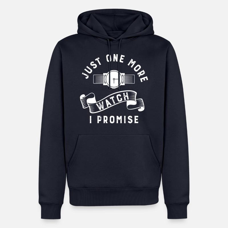 Une montre de plus - Sweat à capuche Premium bio Homme - bleu marine