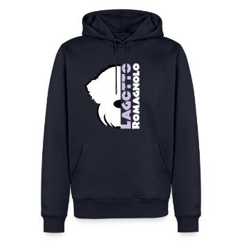 Laglogo1 2 - Sweat à capuche Premium bio Homme - bleu marine - Devant - Nico (187cm)