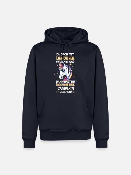 Camping Wohnwagen Camper Wohnmobil Campen - Männer Premium Bio Hoodie - Navy