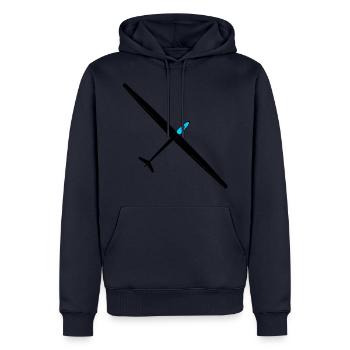 Glider Gliding Gliding Gliding Glider - Men’s Premium Organic Hoodie - navy - Front - Nico (187cm)
