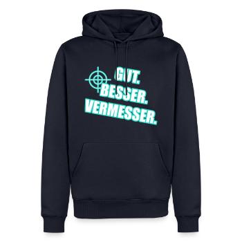 Gut Besser Vermesser Vermessungsingenieur Spruch - Männer Premium Bio Hoodie - Navy - Vorne - Nico (187cm)