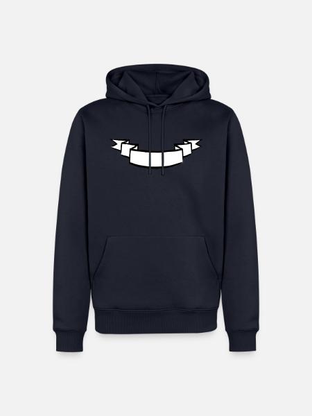 Banner curved - Men’s Premium Organic Hoodie - navy