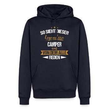 Camping Wohnwagen Camper Wohnmobil Campen - Männer Premium Bio Hoodie - Navy - Vorne - Nico (187cm)