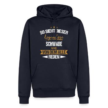 Schwaben Schwabe Schwaben Oberschwaben - Männer Premium Bio Hoodie - Navy - Vorne - Nico (187cm)