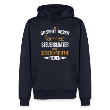 Steuerberater Steuer Steuerberatung Beruf Spruch - Männer Premium Bio Hoodie - Navy - Vorne - Nico (187cm)