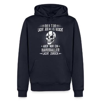 Handball Handballer Handballspieler Spruch - Männer Premium Bio Hoodie - Navy - Vorne - Nico (187cm)
