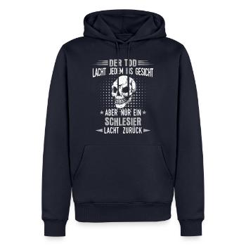Schlesien Schlesier Deutschland Polen Spruch - Männer Premium Bio Hoodie - Navy - Vorne - Nico (187cm)