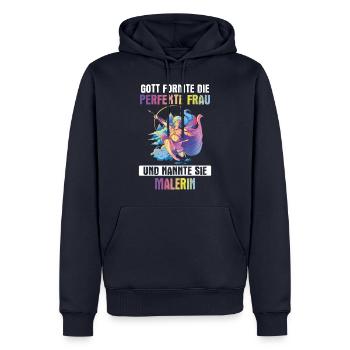 Maler Malermeister malen Lackierer Beruf Spruch - Männer Premium Bio Hoodie - Navy - Vorne - Nico (187cm)