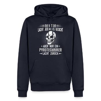 Pyrotechniker Feuerwerk Pyro Sprengmeister Spruch - Männer Premium Bio Hoodie - Navy - Vorne - Nico (187cm)