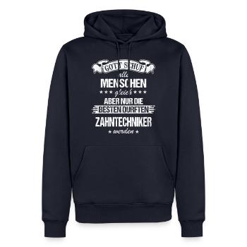Zahntechniker Zahntechnik Zahnarzt Spruch - Männer Premium Bio Hoodie - Navy - Vorne - Nico (187cm)