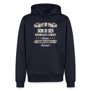 Schlosser Metallbauer Schlossermeister Spruch - Männer Premium Bio Hoodie - Navy - Vorne - Nico (187cm)