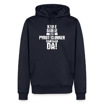 Pyrotechniker Feuerwerk Pyro Sprengmeister Spruch - Männer Premium Bio Hoodie - Navy - Vorne - Nico (187cm)