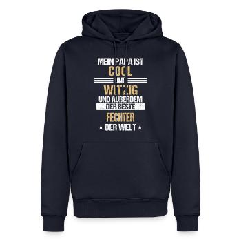 Fechten Fechter Schwertkampf Fechtsport Spruch - Männer Premium Bio Hoodie - Navy - Vorne - Nico (187cm)