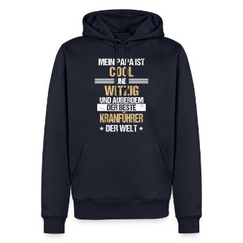 Kranführer Kran Baustelle Kranfahrer Spruch - Männer Premium Bio Hoodie - Navy - Vorne - Nico (187cm)
