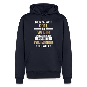 Pyrotechniker Feuerwerk Pyro Sprengmeister Spruch - Männer Premium Bio Hoodie - Navy - Vorne - Nico (187cm)