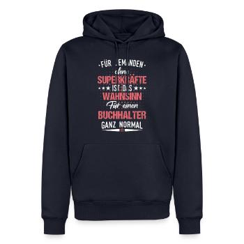 Buchhalter Buchhaltung Finanzbuchhaltung Spruch - Männer Premium Bio Hoodie - Navy - Vorne - Nico (187cm)