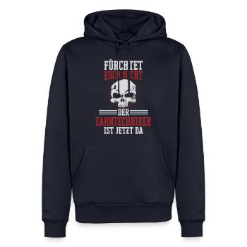 Zahntechniker Zahntechnik Zahnarzt Spruch - Männer Premium Bio Hoodie - Navy - Vorne - Nico (187cm)