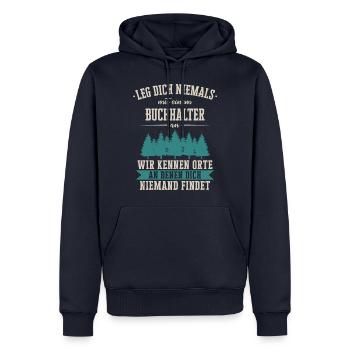Buchhalter Buchhaltung Finanzbuchhaltung Spruch - Männer Premium Bio Hoodie - Navy - Vorne - Nico (187cm)