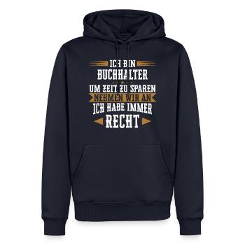 Buchhalter Buchhaltung Finanzbuchhaltung Spruch - Männer Premium Bio Hoodie - Navy - Vorne - Nico (187cm)