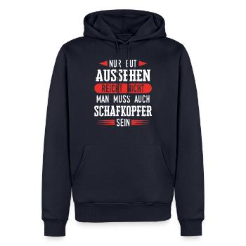 Schafkopfen Schafkopf Kartenspiel Spruch - Männer Premium Bio Hoodie - Navy - Vorne - Nico (187cm)