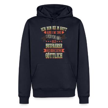Busfahrer Busfahrerin Bus Reisebus Beruf Spruch - Männer Premium Bio Hoodie - Navy - Vorne - Nico (187cm)
