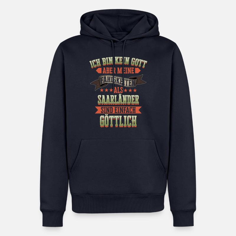 Saarland Saarländerin Saarländer Spruch - Männer Premium Bio Hoodie - Navy
