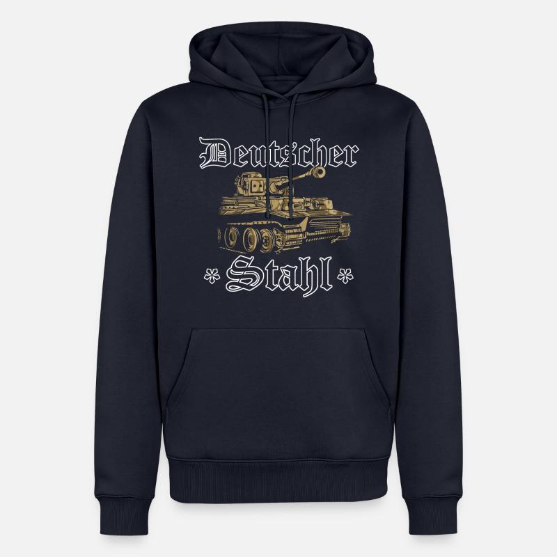 Panzer Tiger Kampfpanzer Weltkrieg Spruch - Männer Premium Bio Hoodie - Navy