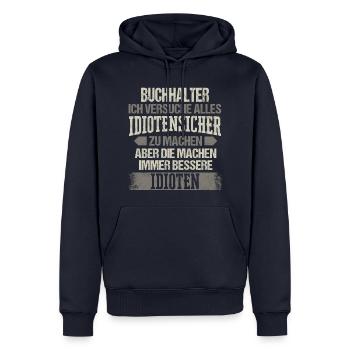 Buchhalter Buchhaltung Finanzbuchhaltung Spruch - Männer Premium Bio Hoodie - Navy - Vorne - Nico (187cm)