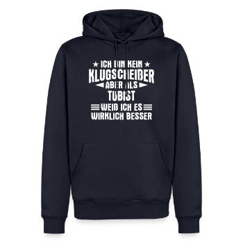 Tuba Tubist Tubaspieler Instrument Spruch - Männer Premium Bio Hoodie - Navy - Vorne - Nico (187cm)
