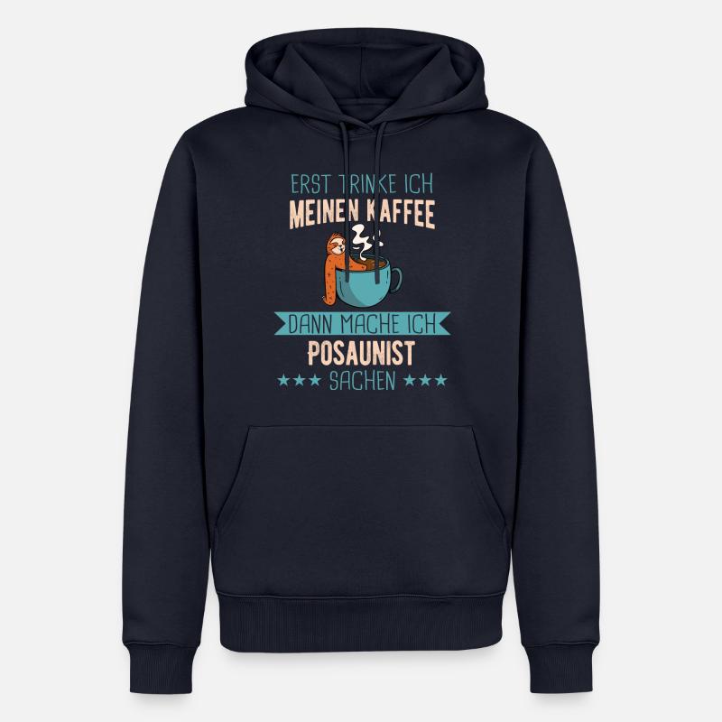 Posaune Posaunist Instrument Spruch - Männer Premium Bio Hoodie - Navy