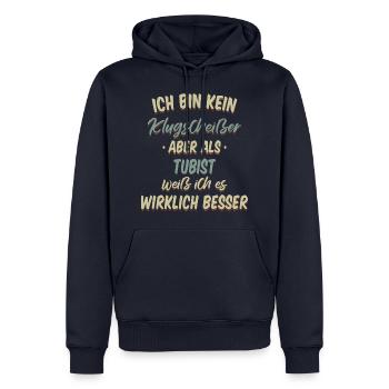 Tuba Tubist Tubaspieler Instrument Spruch - Männer Premium Bio Hoodie - Navy - Vorne - Nico (187cm)