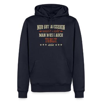 Tuba Tubist Tubaspieler Instrument Spruch - Männer Premium Bio Hoodie - Navy - Vorne - Nico (187cm)