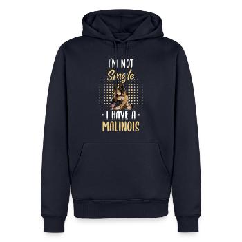 Malinois Hund Hundehalter - Männer Premium Bio Hoodie - Navy - Vorne - Nico (187cm)