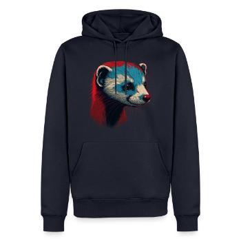 Rotes Frettchen - Männer Premium Bio Hoodie - Navy - Vorne - Nico (187cm)