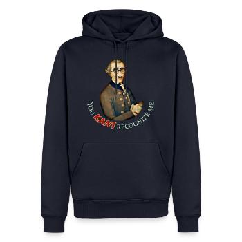 Lustiger Philosoph: Kann Immanuel Kant nicht erkennen - Männer Premium Bio Hoodie - Navy - Vorne - Nico (187cm)