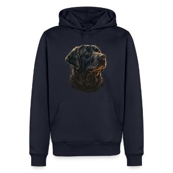 Schöne Labrador Retriever Illustration - Männer Premium Bio Hoodie - Navy - Vorne - Nico (187cm)