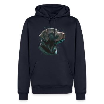Wishing Labrador Retriever - Sweat à capuche Premium bio Homme - bleu marine - Devant - Nico (187cm)