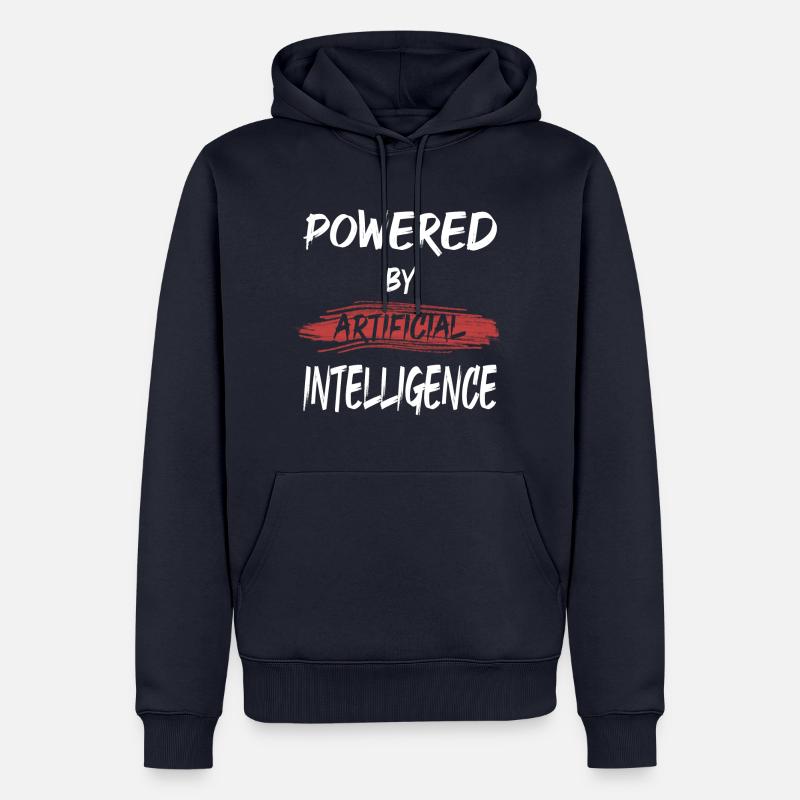 POWERED BY ARTIFICIAL INTELLIGENCE - Männer Premium Bio Hoodie - Navy