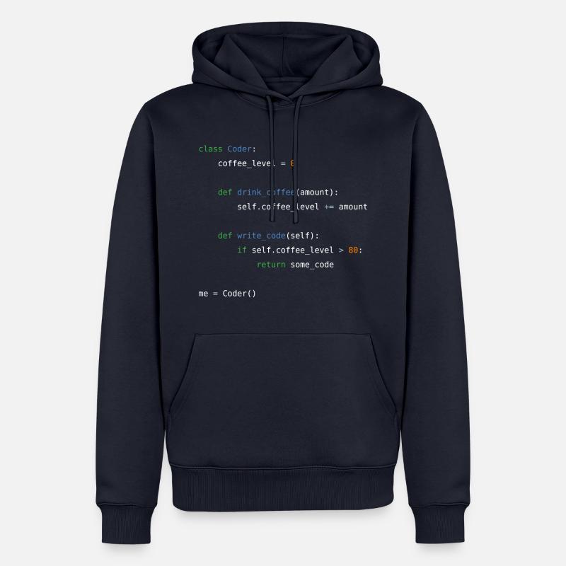 Coder - Männer Premium Bio Hoodie - Navy