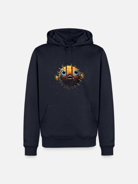 Puffer Fish - Männer Premium Bio Hoodie - Navy
